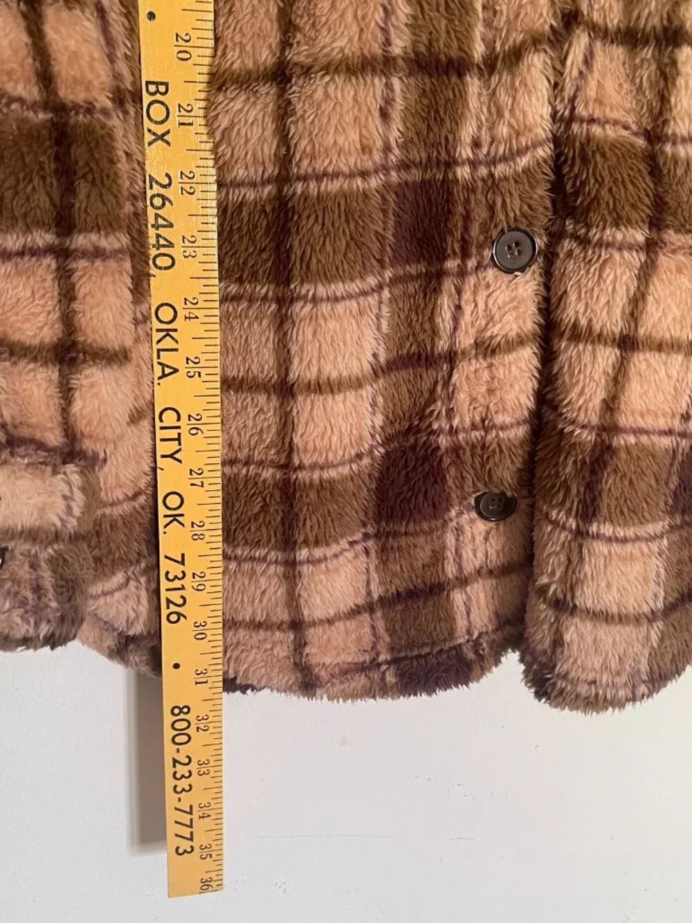 PacSun Women’s M/L Plaid Shacket Brown & Cream Soft  A3